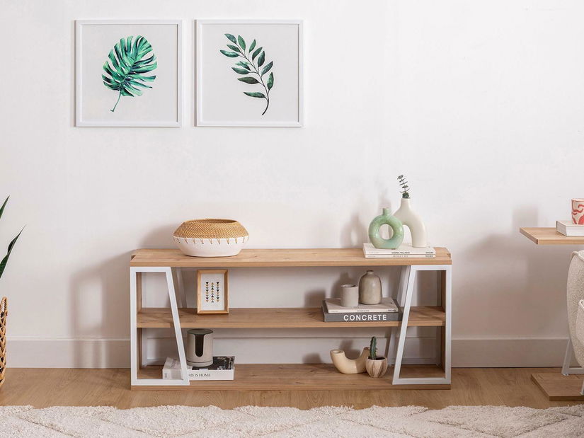 Regál Nidupe 7 (dub safírový + bílá)