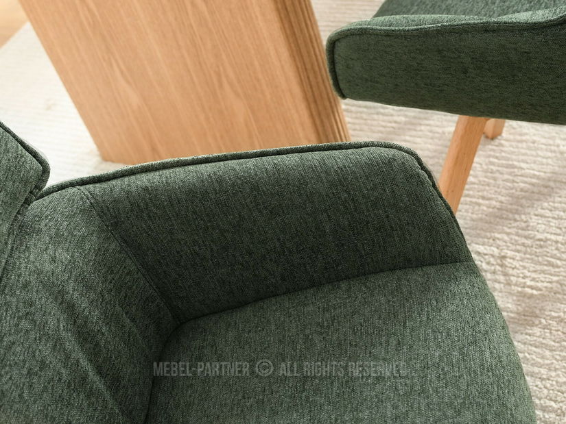 Židle Doris (zelená + dub)