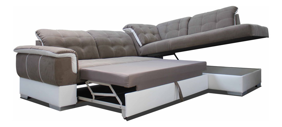 Rohová sedací souprava Altea 2F+L (tmavě hnědá + bílá) (P)