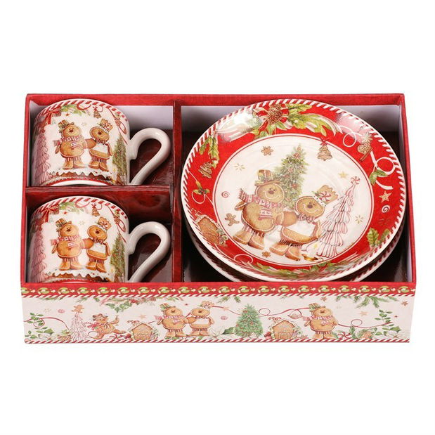 Hrníčky s podšálky POR001-3 (vícebarevná)