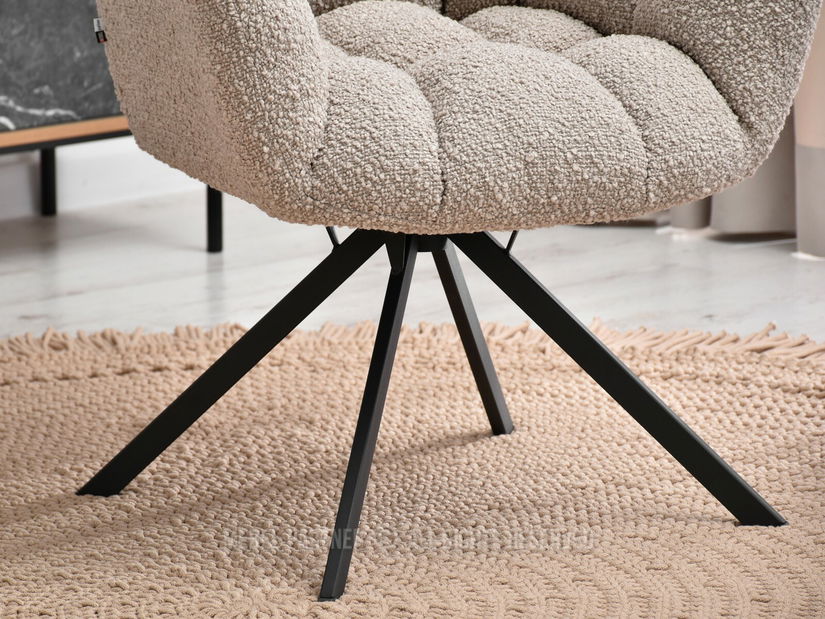 Křeslo Kikino (béžová + černá)