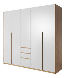 Šatní skříň Xenos 230 (dub zlatý + bílá)