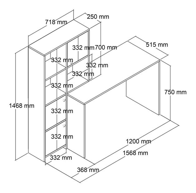 PC stolek Salvatore (dub + bílá) *výprodej