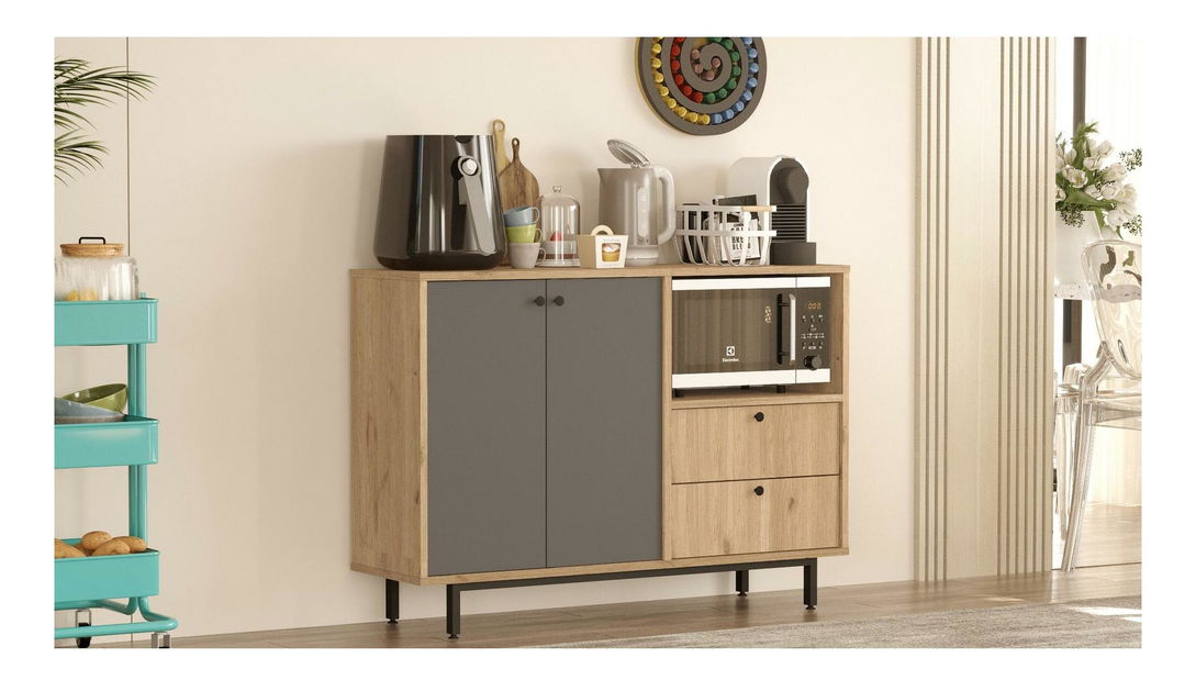 Komoda Rebutia 2 (dub + antracit)