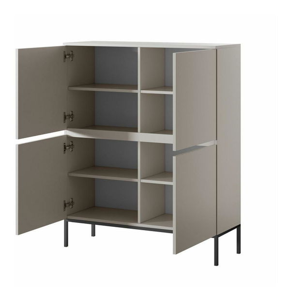 Skříňka Bennasi B1 (béžová + černá)