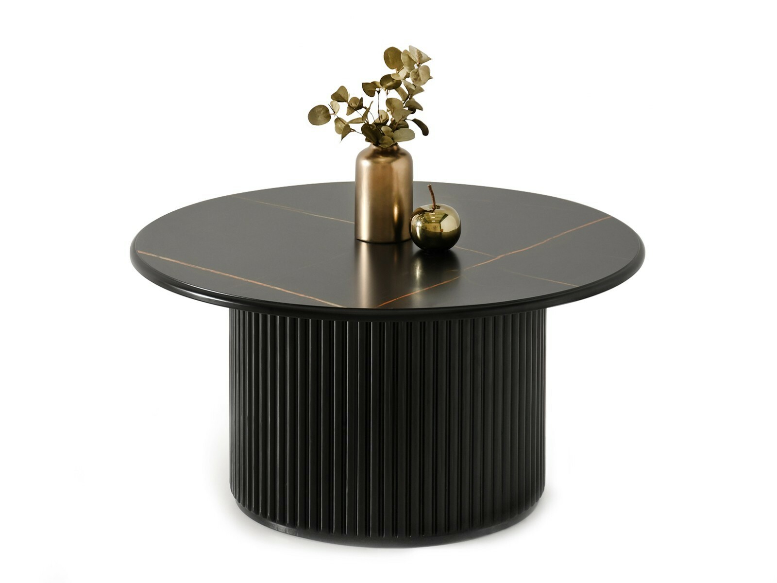 Konferenční stolek Dolfy (černý mramor + černá)