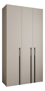 Šatní skříň 130 cm Carmela 40-3 (kašmír + černá)