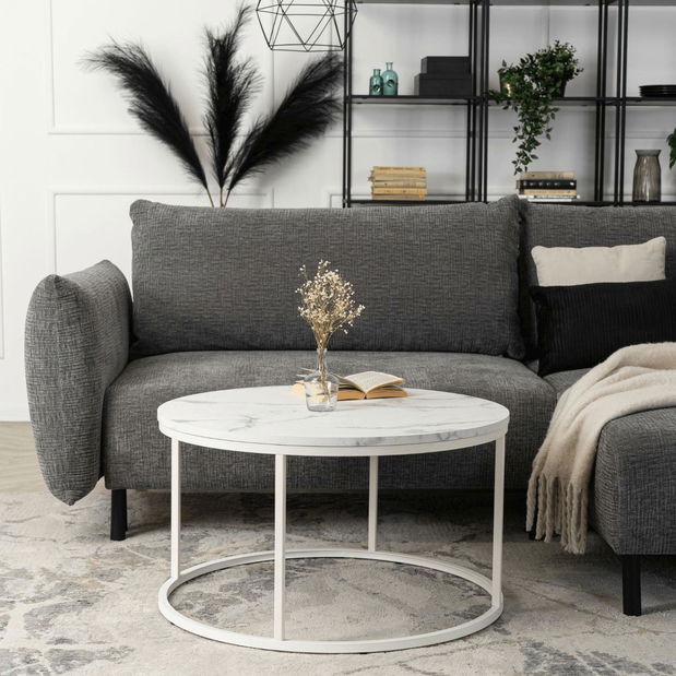 Konferenční stolek Aparentar Max (mramor bílý)