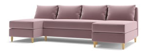 Rohová sedací souprava U Veron (růžová)