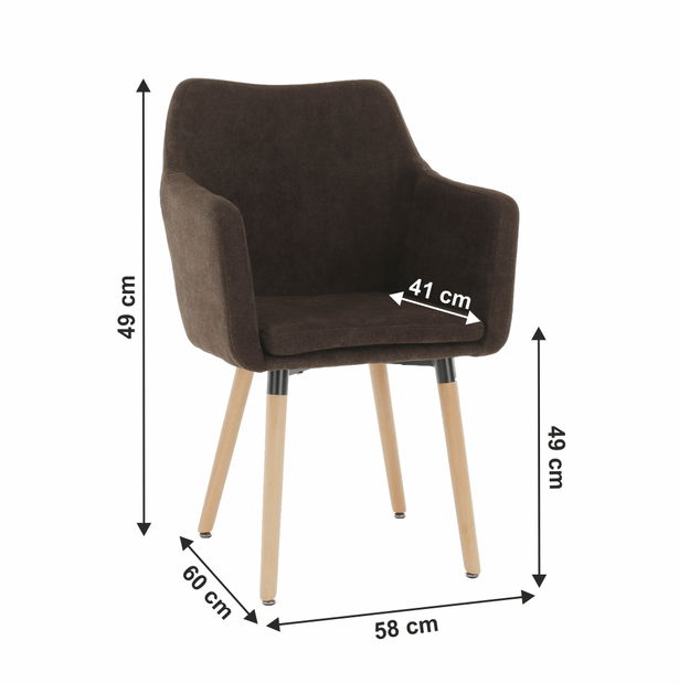 Jídelní židle Dabir (tmavohnědá)