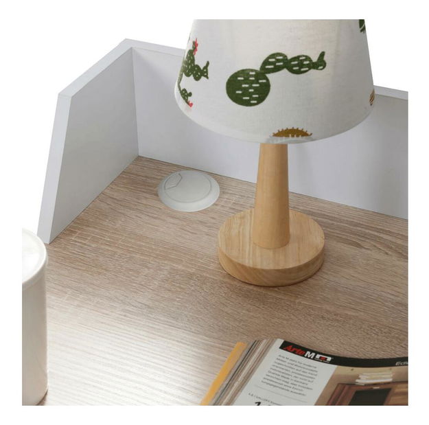 Psací stolek Pintorescas (dub světlý + bílá)