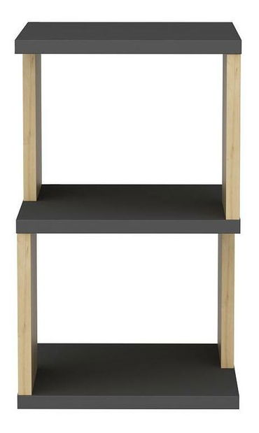 Noční stolek Caramello (antracit + dub)