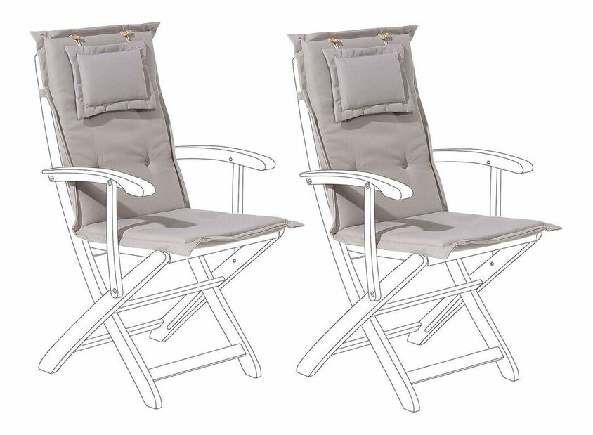 Set 2 ks. polštářů MALI (tmavě šedá)