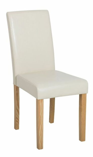 Set 2 ks. jídelních židlí BORWAY (kůže) (béžová)