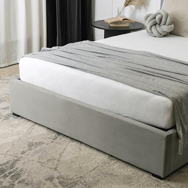 Manželská postel 160 cm Moviles (šedá) (s roštem) (s úl. prostorem)