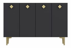 Skříňka Efia (bílá + stříbrná)