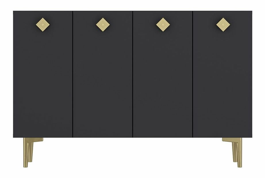 Skříňka Efia (bílá + stříbrná)