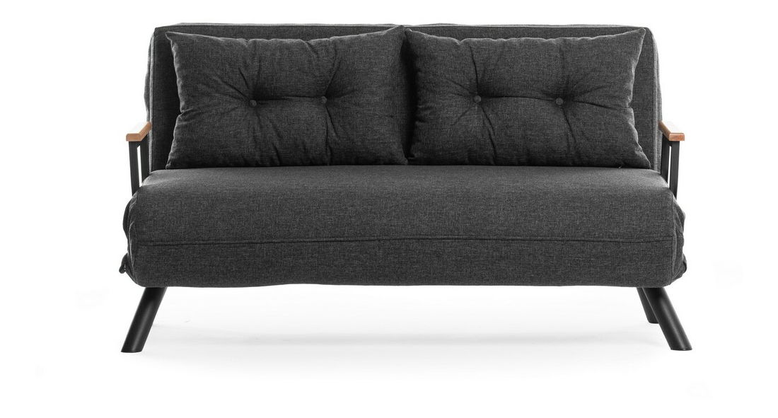 Pohovka futon Sandy (Tmavá šedá)