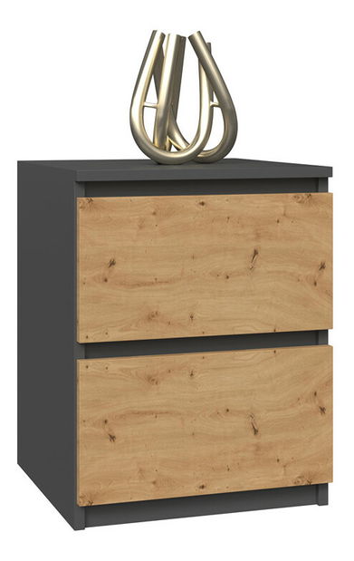 Noční stolek Musecalo 3 (antracit + dub artisan)