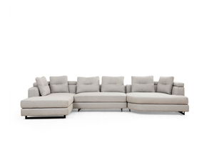 Rohová sedačka Padalusso (L) (světle šedá + černá)