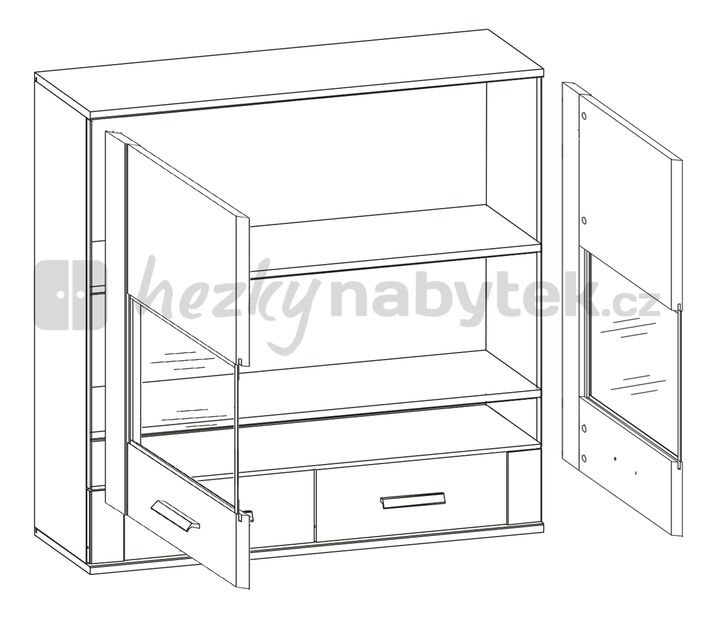 Vitrína na stěnu- Bog Fran AV 13