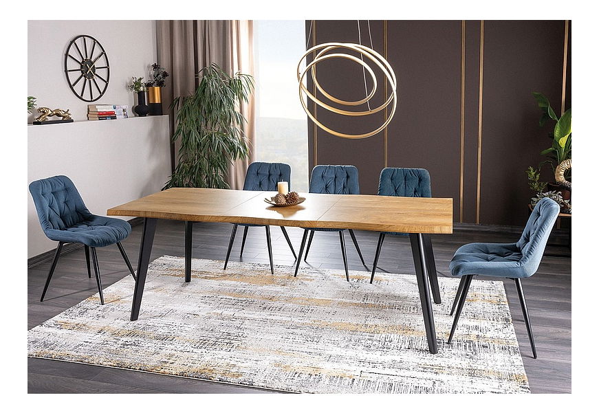 Rozkládací jídelní stůl 150-210 cm Faustina (dub artisan + černá) (pro 8 a více osob) *bazar