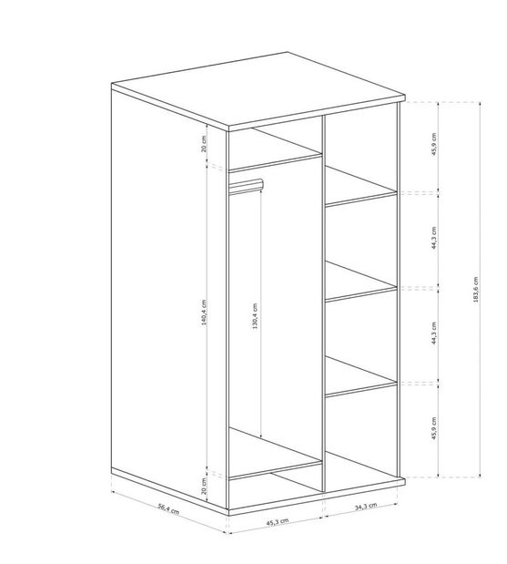 Šatní skříň Claudi 01 (dub artisan)