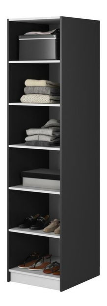 Šatní skříň Moonie XVI (černá + bílá)