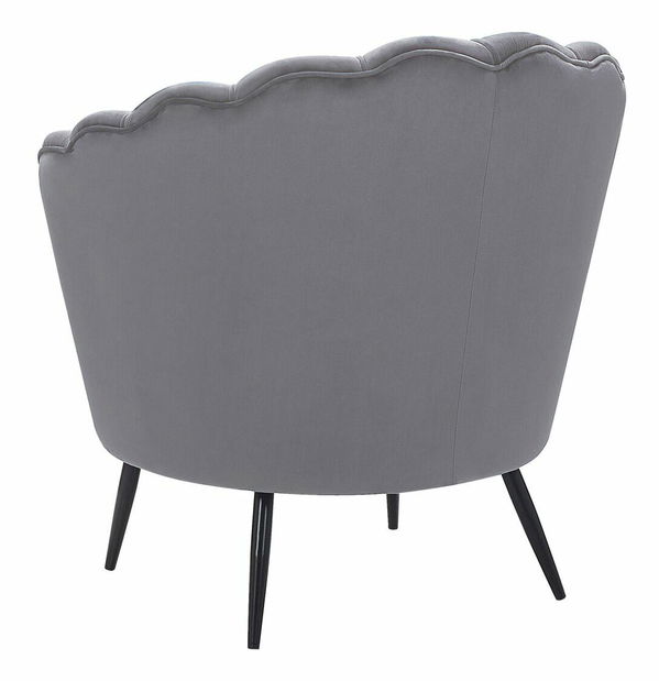 Křeslo LAVIKE (samet) (šedá)