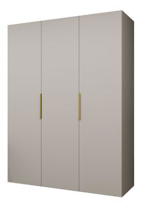 Šatní skříň 150 cm Mirabella 1 (kašmír + zlatá)