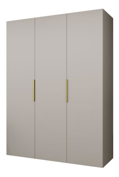 Šatní skříň 150 cm Mirabella 1 (kašmír + zlatá)