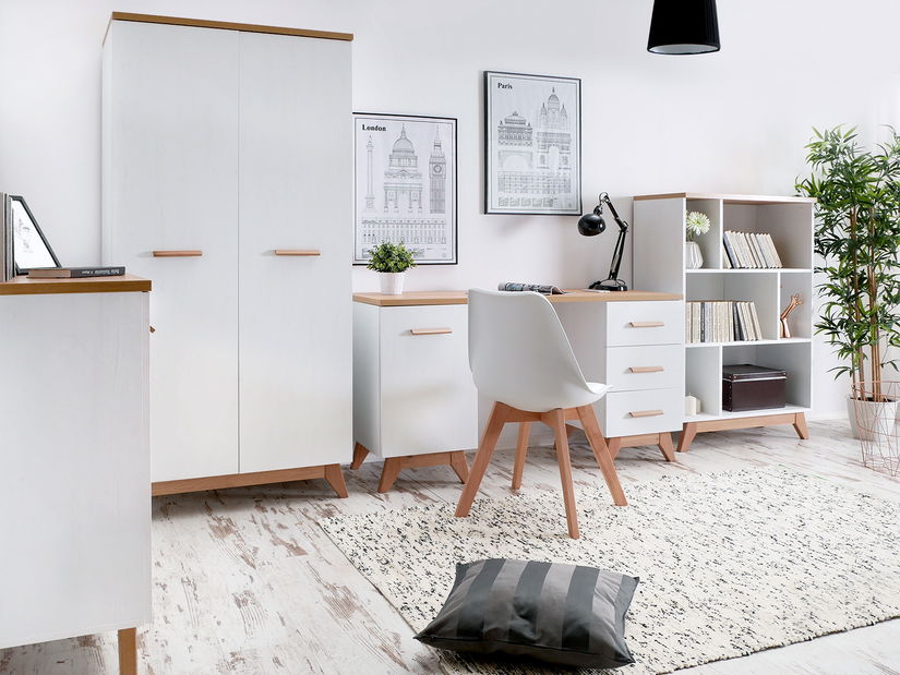 Regál Balones BG06 (bílá + dub)