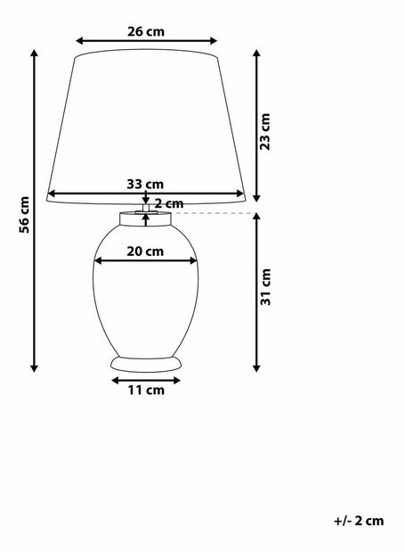 Stolní lampa Buenta (světle modrá)