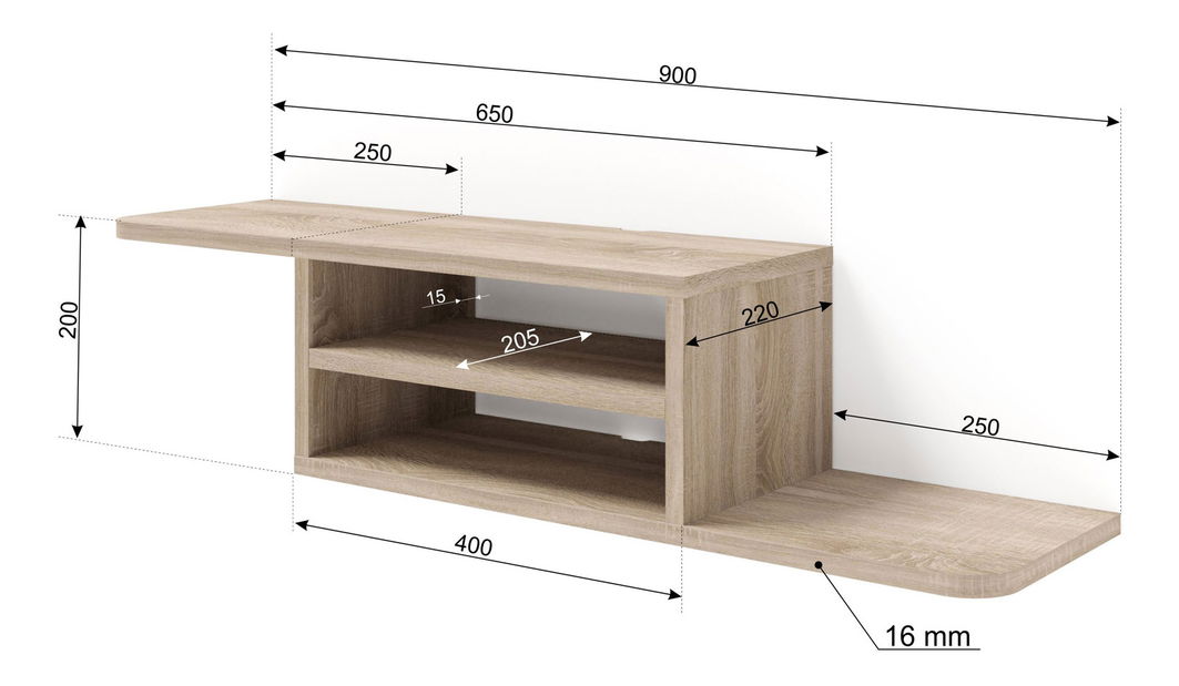 TV stolek/skříňka Decal (dub sonoma)