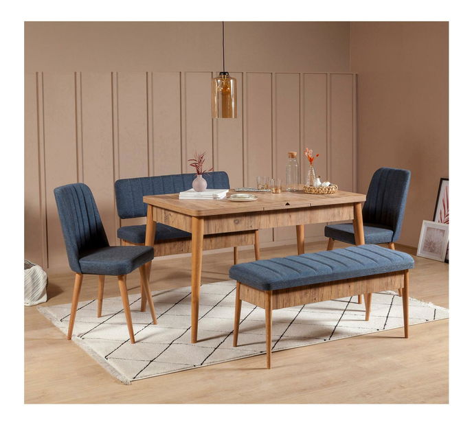 Lavice Vlasta 5 (borovice atlantická + tmavě modrá)