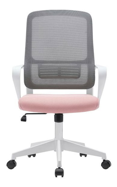 Kancelářské křeslo Salomi 1 (růžová + šedá + bílá)