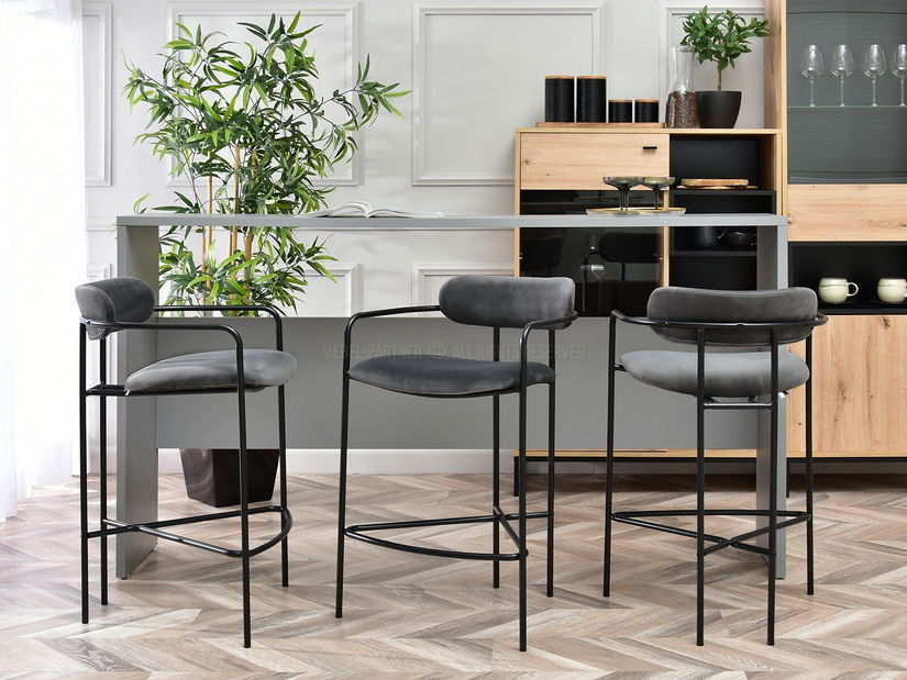 Židle Viola (grafit + černá)