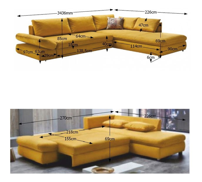 Rohová sedací souprava Sylt (L)