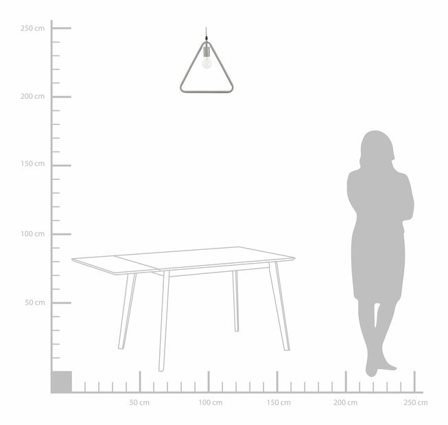 Závěsná lampa Jurta (světle šedá)