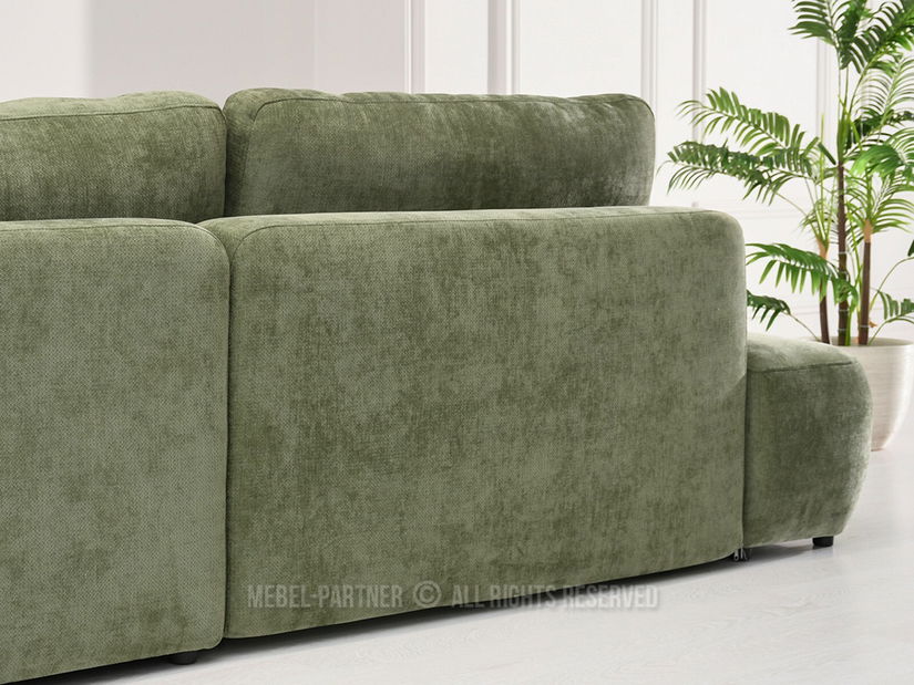 Rohová sedačka Masivos (zelená + černá)