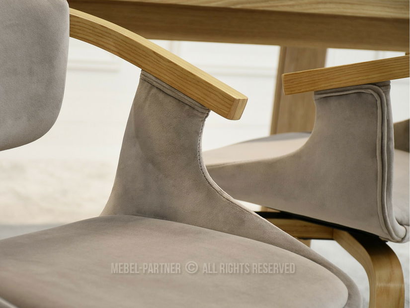 Jídelní židle Madres (béžová + dub)