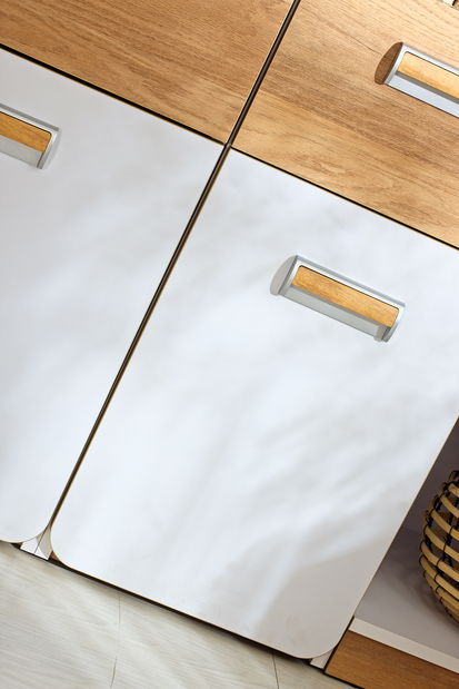 Jednolůžková postel 80 cm Lavendon L13 (s roštem) (dub nash + bilá)