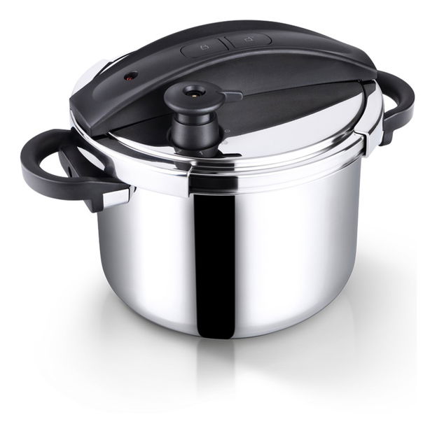 Tlakový hrnec Lamart Pression 6l (černá/nerez)