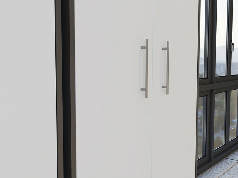 Policová skříň Obtenidas 1 (antracit + bílá)