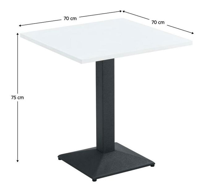 Jídelní stůl Rahola 1 (bílá + černá) (pro 2 osoby)