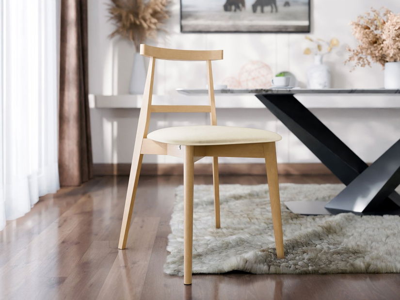 Jídelní židle KD 71 (buk + krémová)