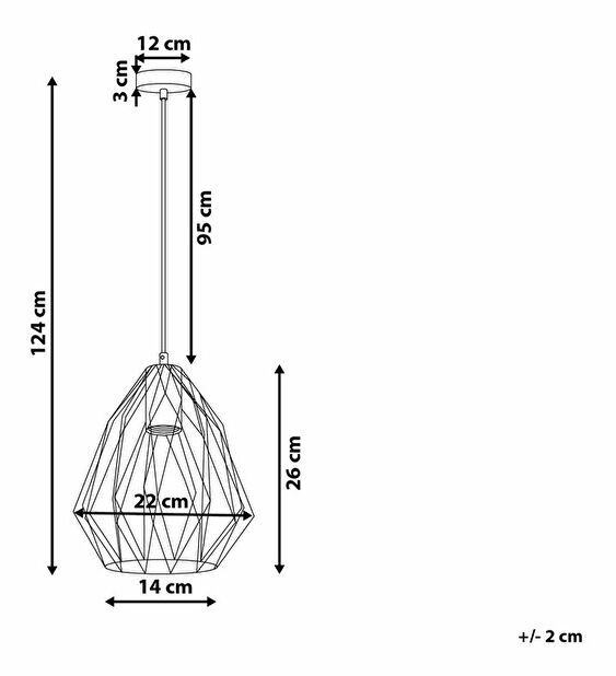 Závěsná lampa Magon (černá)