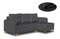 Rohová sedací souprava Abyss (tmavě šedá) (P)