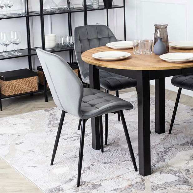 Jídelní židle Ligado (šedá + černá)
