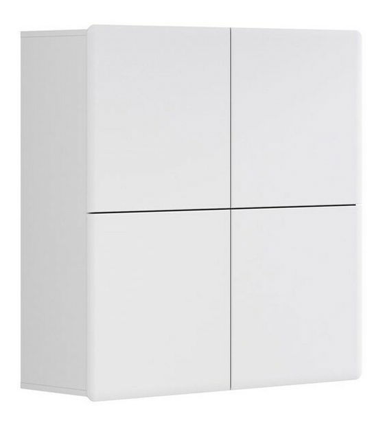 Skříňka na stěnu BRW Possi Light SFK4D 10/10 (bílá + lesk bílý)